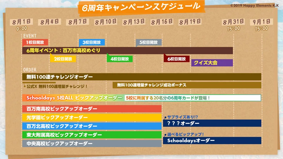 開催予定はスケジュールをチェック！
