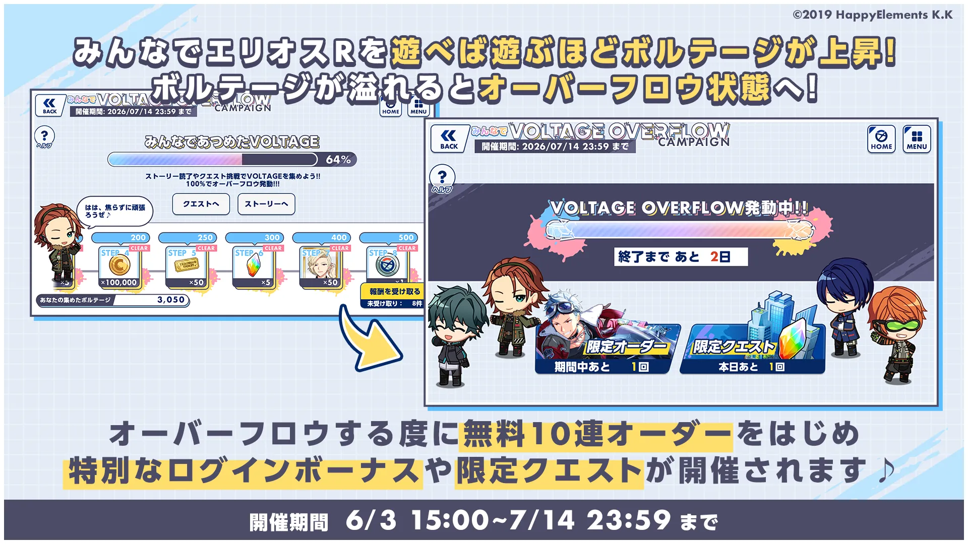 開催期間 6/3 15:00 ～ 7/14 23:59 まで